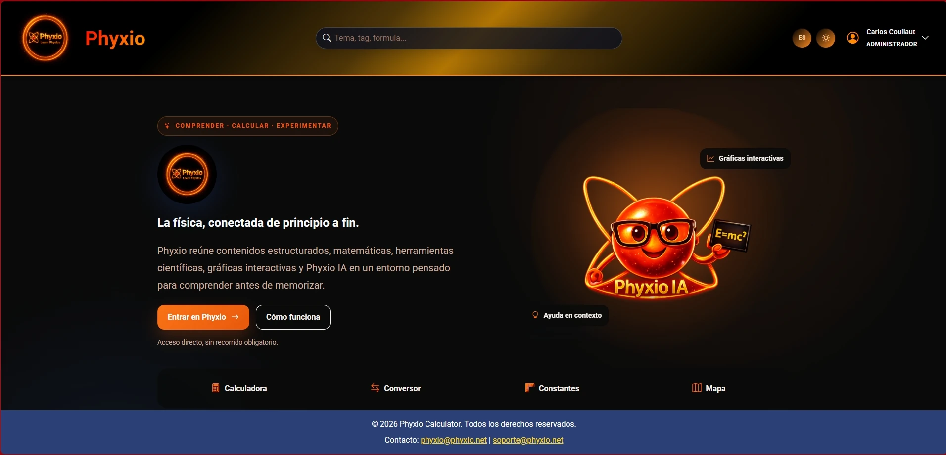 Página de Inicio de Phyxio